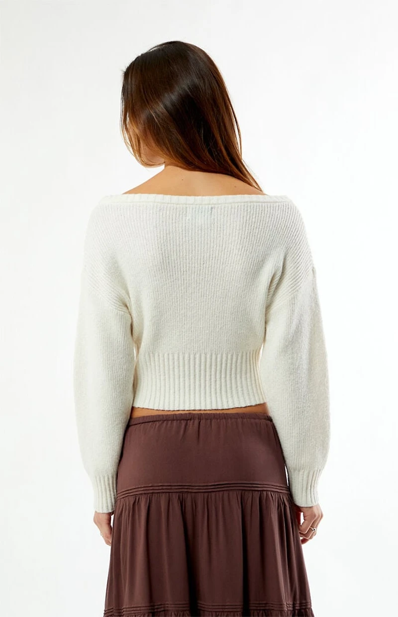 Your Favorite Cosette Ribbed Off-The-Shoulder Sweater