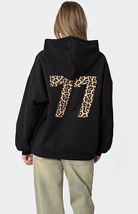 Edikted Leopard 77 Oversized Hoodie