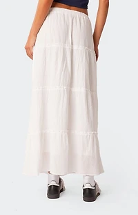 Edikted Charlotte Tiered Maxi Skirt