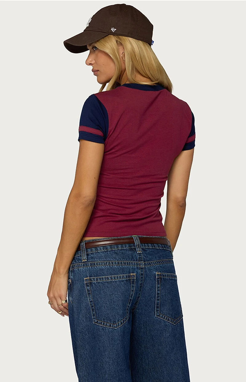 Edikted Sophiah Contrast T-Shirt