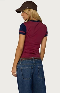 Edikted Sophiah Contrast T-Shirt