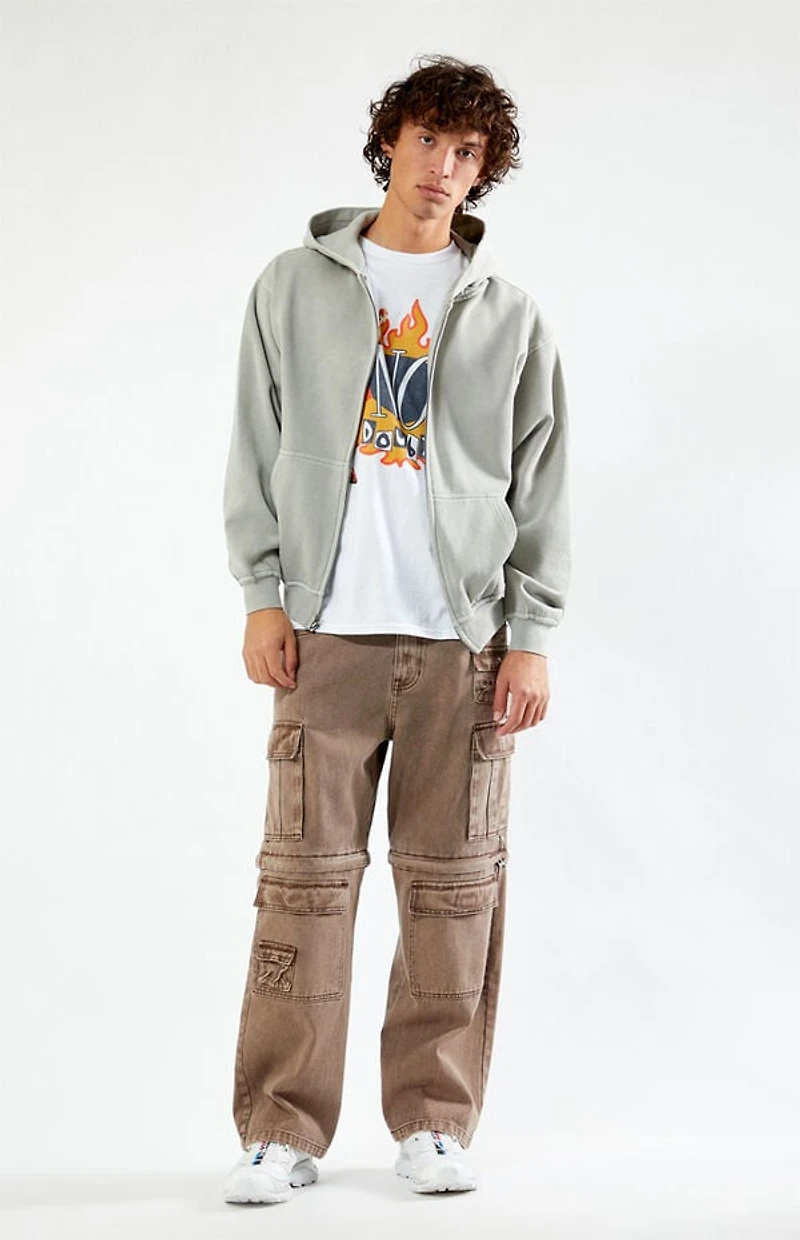 Pacsun Vintage Washed Full Zip Hoodie
