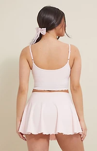 PAC 1980 Active Pink Charmed Cropped Tank Top