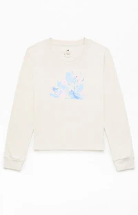 adidas Kids Oatmeal Floral Logo Long Sleeve T-Shirt