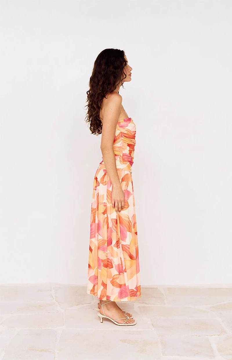 MINKPINK Solana Floral Mesh Midi Dress