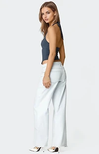 Edikted Peekaboo Lace Halter Bustier Top