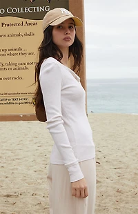 John Galt Cream Athern Thermal Long Sleeve Top