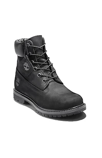 Timberland Women's Black Premium 6inch Lace-Up Waterproof Boots