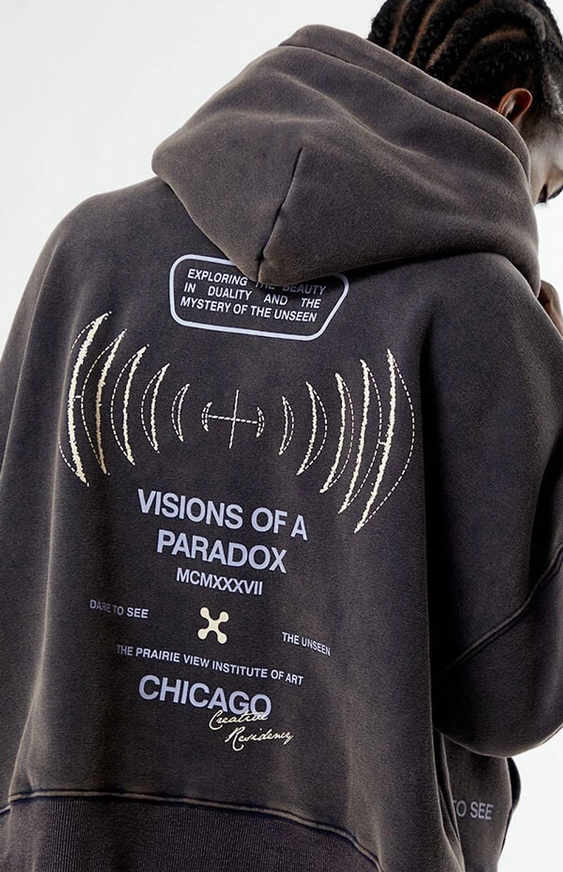 Pacsun Visions of Paradox Cropped Hoodie