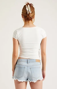 Pacsun Jamie Denim Micro Shorts Light Blue