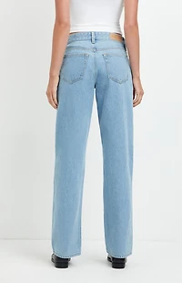 Pacsun Alex Relaxed Straight Jeans Light Blue