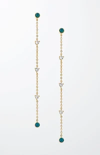 Ettika Green Kyocera Opal Earrings