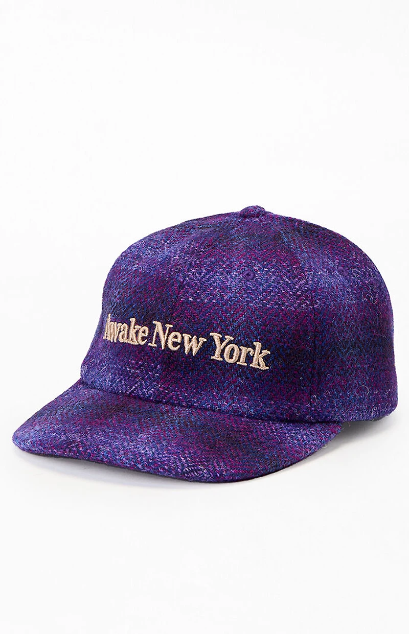 Awake NY Purple Harris Tweed 6 Panel Dad Hat