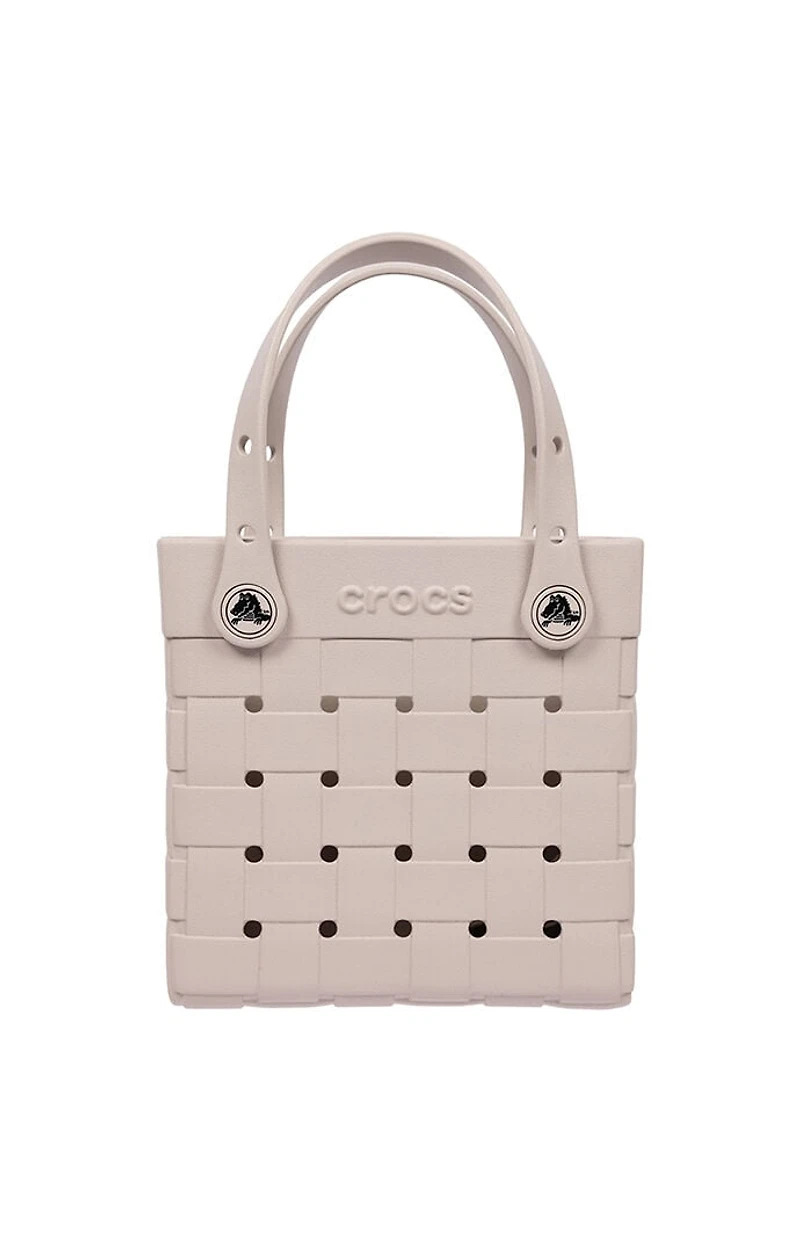 Crocs Cream Small Woven Crossbody Tote Bag