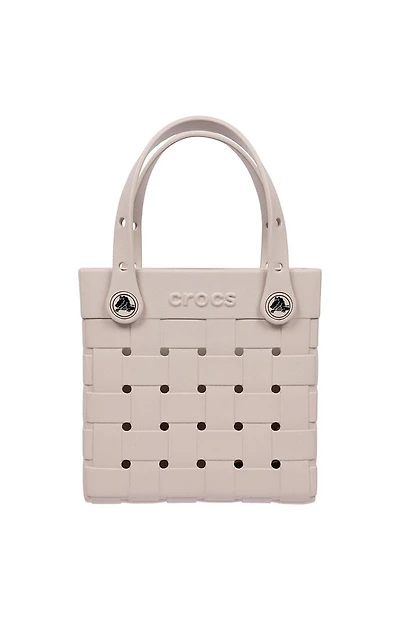 Crocs Cream Small Woven Crossbody Tote Bag