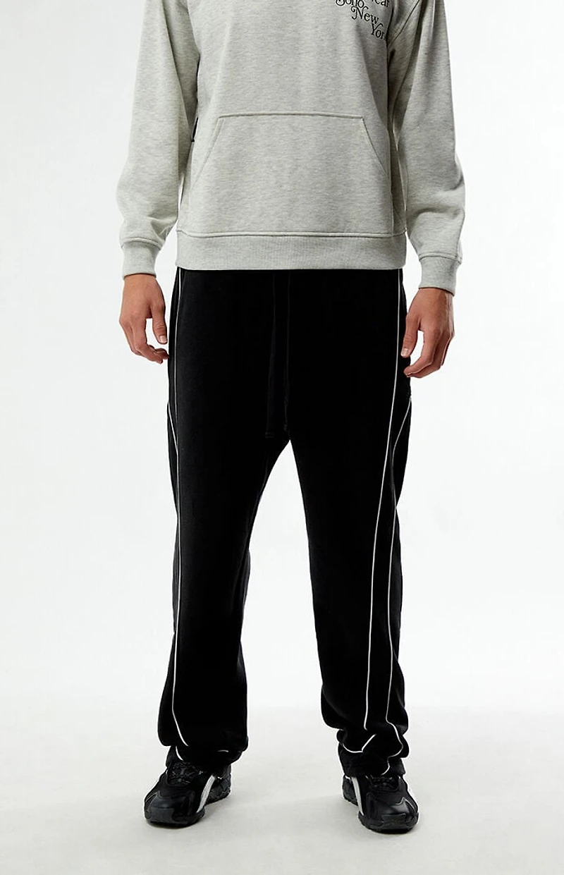 Pacsun Black Piping Track Sweatpants