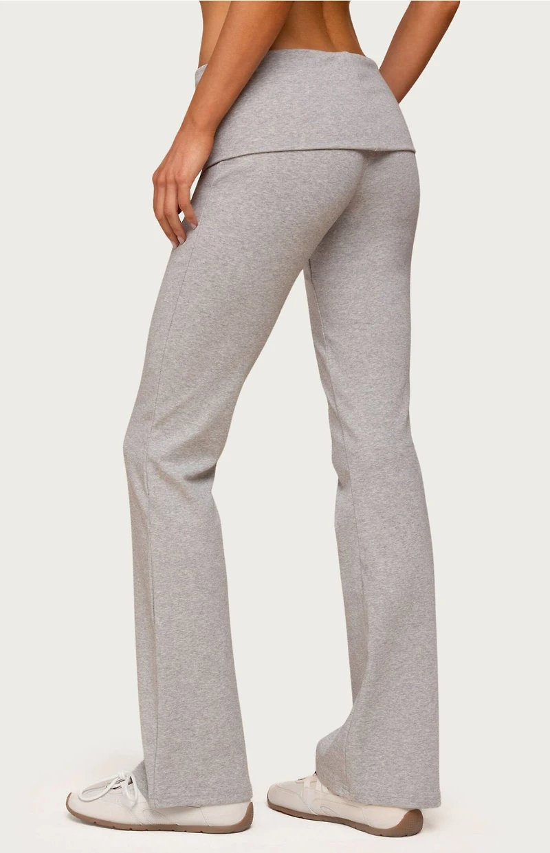 Edikted Ivanne Foldover Flared Pants