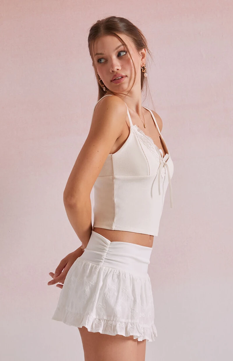 Beverly and Beck Candy Tie Front Tank Top