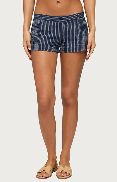 Edikted Lina Pinstripe Shorts