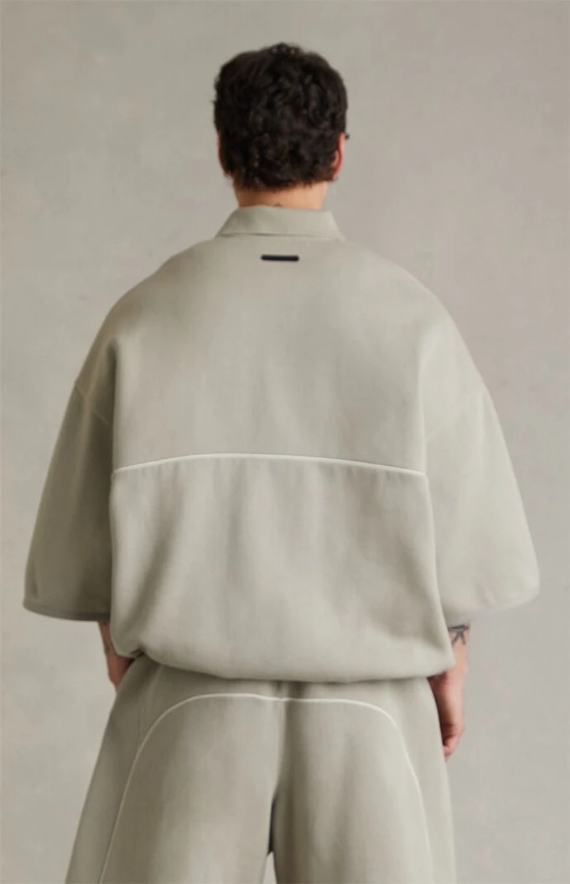 Fear of God ESSENTIALS Seal Active Trace 3/4 Sleeve Modern Polo Sweatshirt