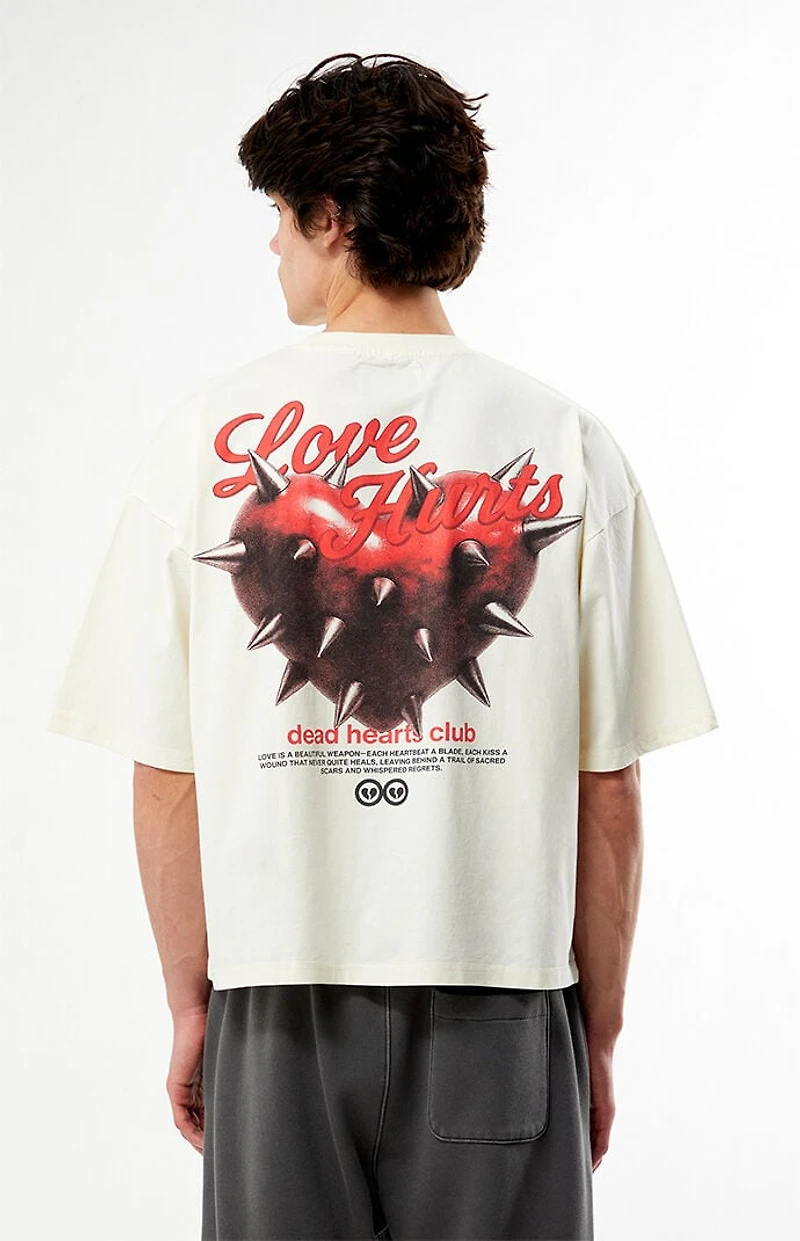 Pacsun Dead Hearts Club Cropped Boxy T-Shirt
