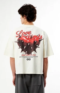 Pacsun Dead Hearts Club Cropped Boxy T-Shirt
