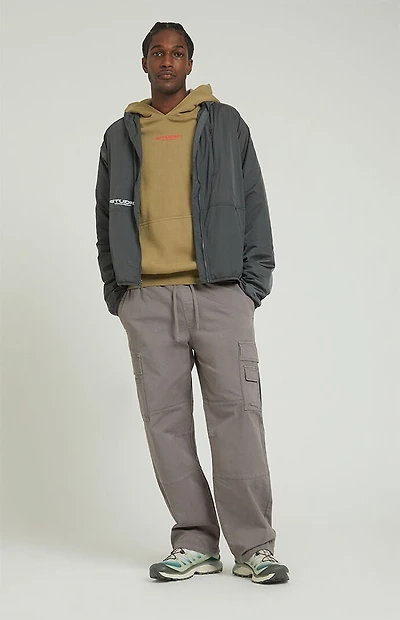 Pacsun Stretch Gray Baggy Cargo Pants