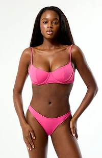 Pacsun Magenta Rae High Cut Bikini Bottom