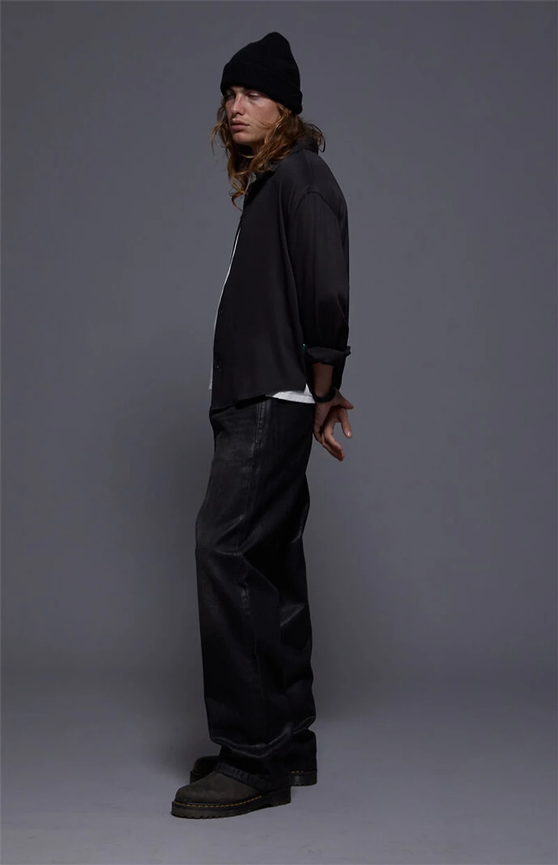 FIELD OF STUDY by Pacsun Dylan Baggy Jeans Black Shine