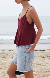John Galt Burgundy Tiffany Tank Top