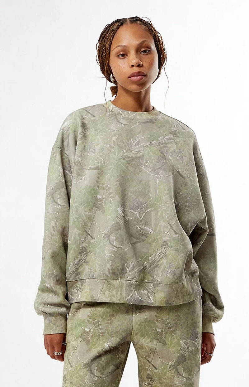 Pacsun Tree Camo Crew Neck Sweatshirt