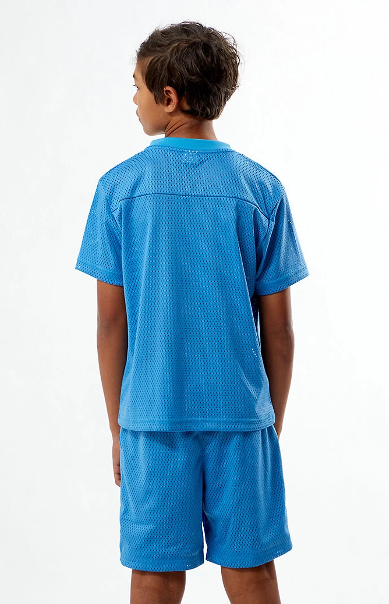 Pacsun Kids All Stars Light Blue Mesh Soccer Shorts