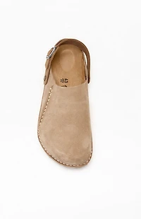 Birkenstock Lutry Premium Suede Clog Taupe