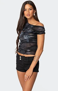 Edikted Shredded Asymmetric Top