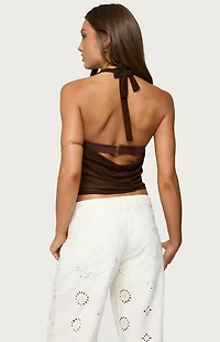 Edikted Issey Layered Bra Cowl Neck Top