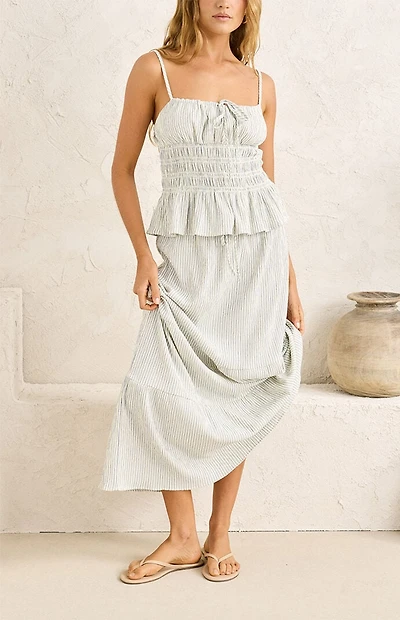 Rhythm Striped Zuri Bias Midi Skirt