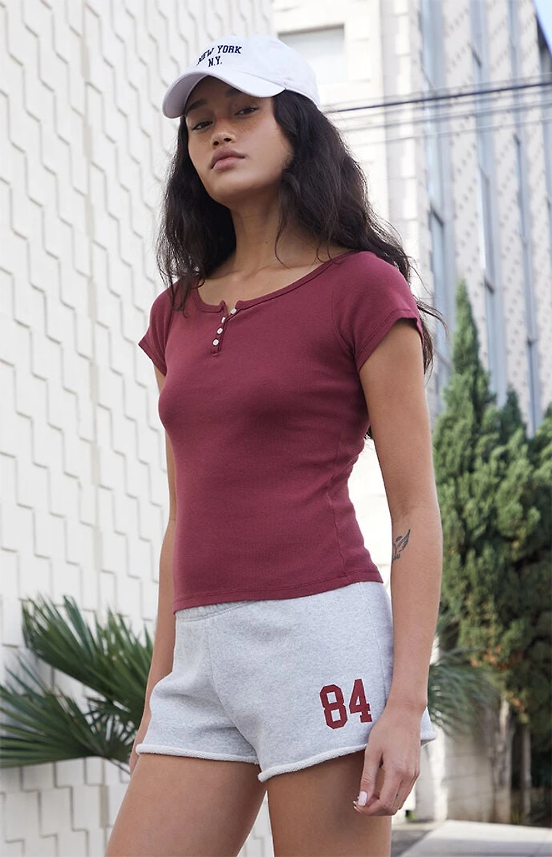 John Galt Light Gray 84 Emery Sweat Shorts