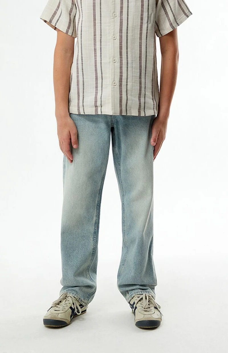 Pacsun Kids Straight Leg Jeans Light Blue Tint