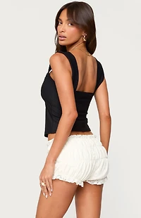 Edikted Leya Textured Keyhole Top