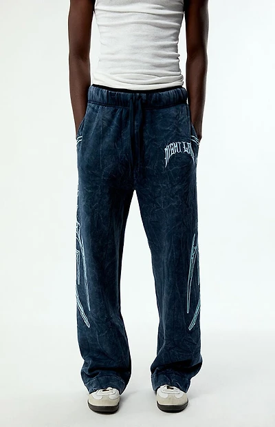 Nightlab x Pacsun Washed Navy Night Moon Baggy Sweatpants