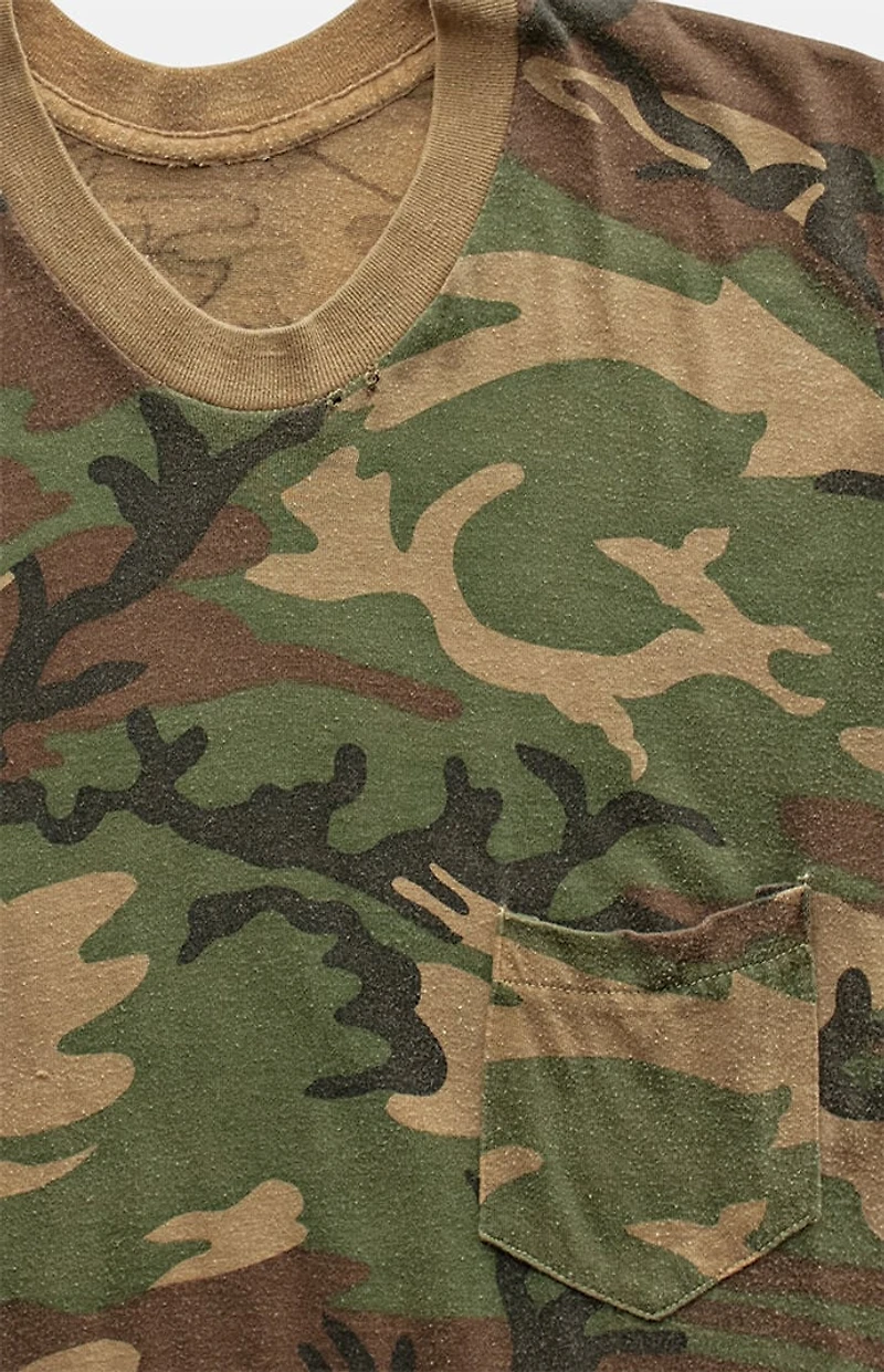 PS VINTAGE 80s Camo V-Neck Top