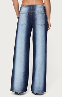 Edikted Ema Bleach Washed Low Rise Jeans