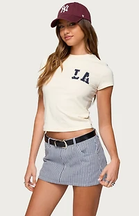 Edikted Liliane Striped Mini Skort