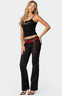 Edikted Avril Bootcut Low Rise Jeans