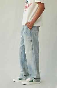 Pacsun Dylan Baggy Jeans Ripped Light Blue Tint