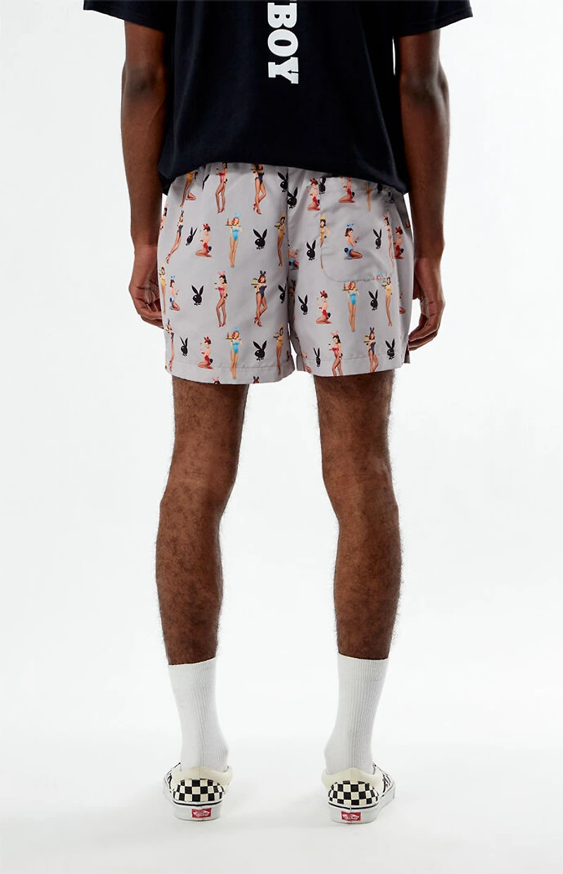 Playboy By Pacsun Pinup 5.5" Swim Trunks