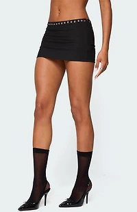 Edikted Jaxie Grommet Mini Skort