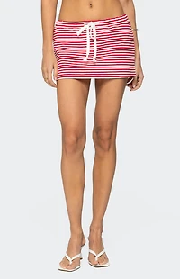 Edikted Psalm Striped Mini Skort