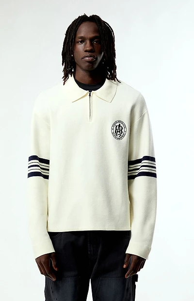Pacsun Varsity Stripe Half Zip Sweater