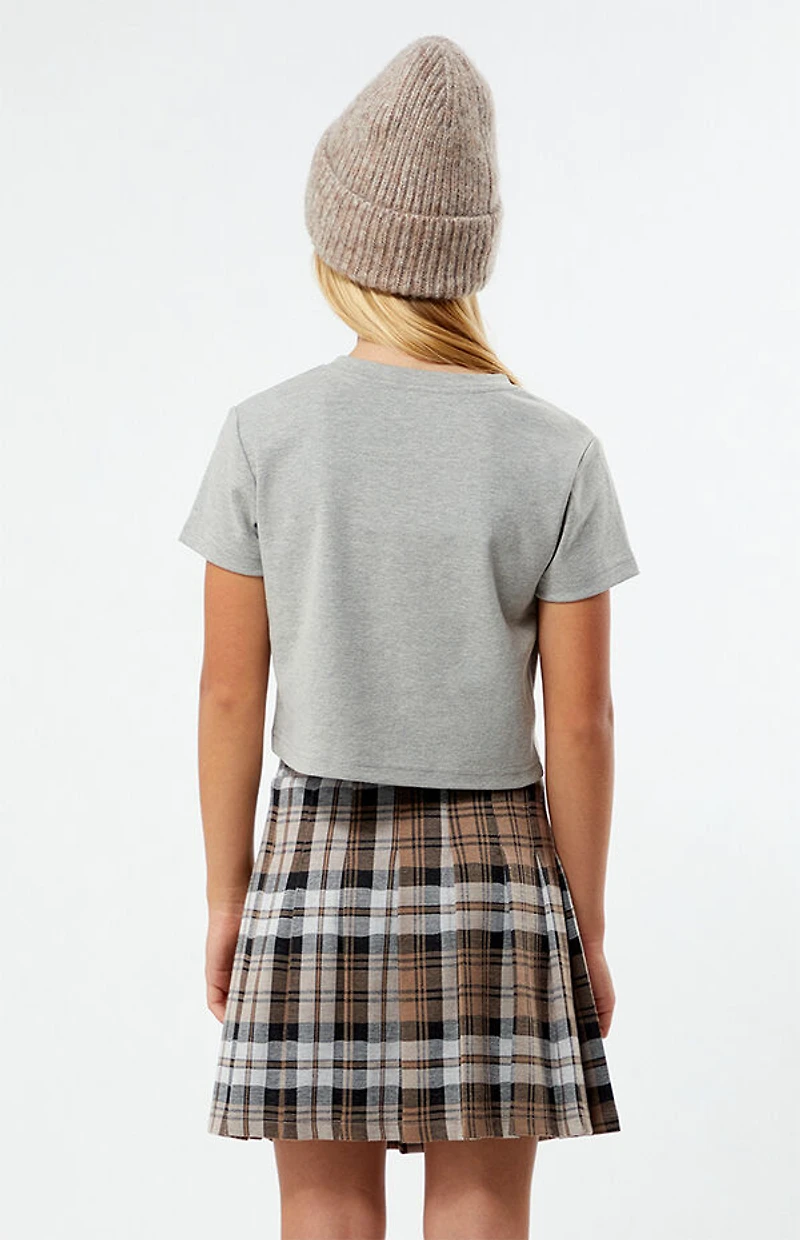 Pacsun Kids Plaid Ponte Mini Skort